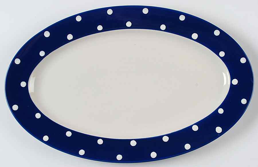 Baking Days Dark Blue 17" Oval Serving Platter by Spode-1