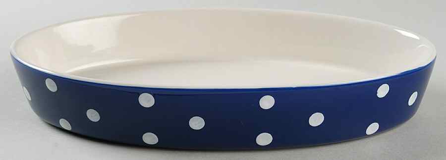 Baking Days Dark Blue 11" Oval Baker by Spode-1