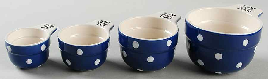 Baking Days Dark Blue Measuring Cup Set (1 Cup,1/2 Cup,1/3 Cup,1/4 Cup) by Spode-1
