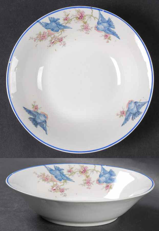 Blue Bird Coupe Cereal Bowl by Steubenville-1