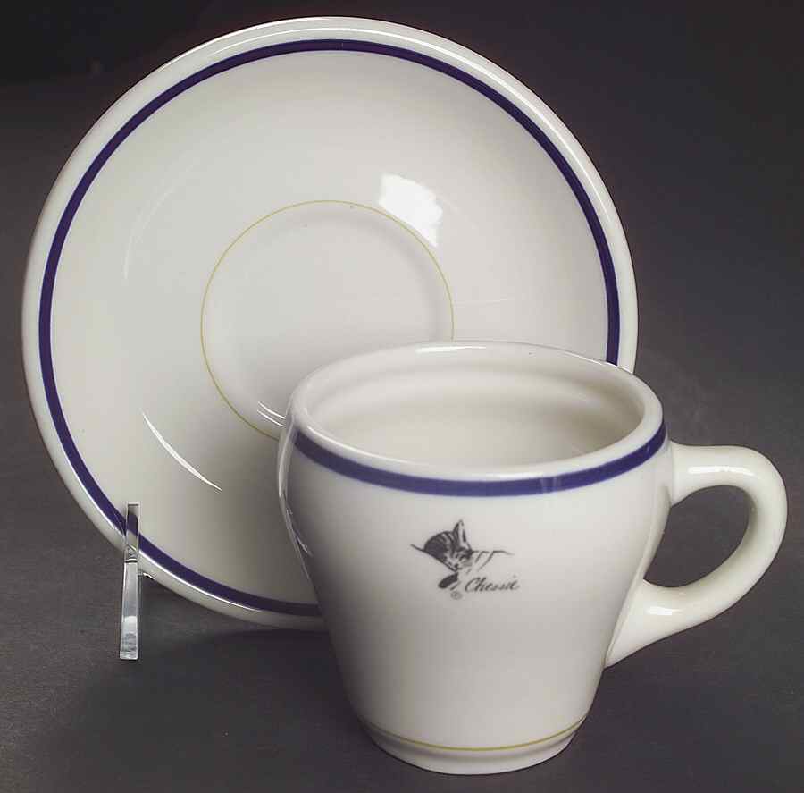 Chesapeake & Ohio "Chessie" Flat Cup & Saucer Set by Syracuse-1
