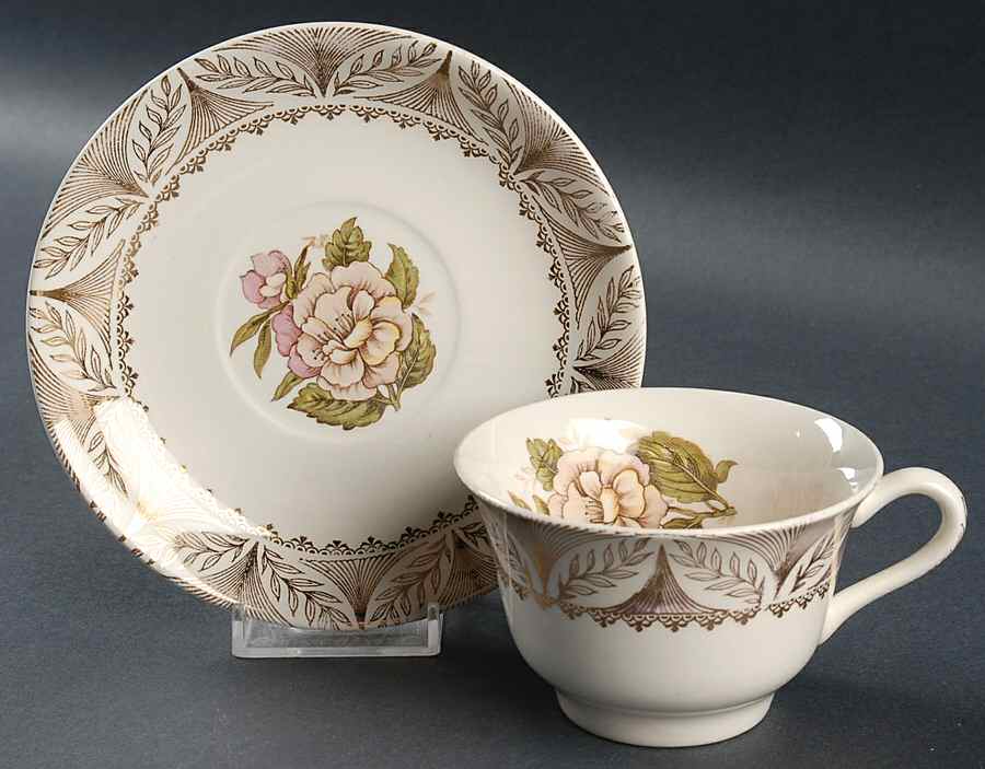 STT373 Flat Cup & Saucer Set by Stetson-1