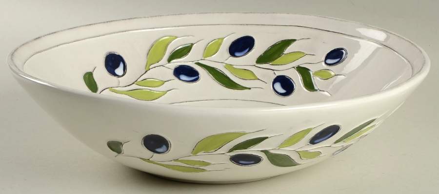 Olive Leaf 12" Pasta Serving Bowl by Signature-1