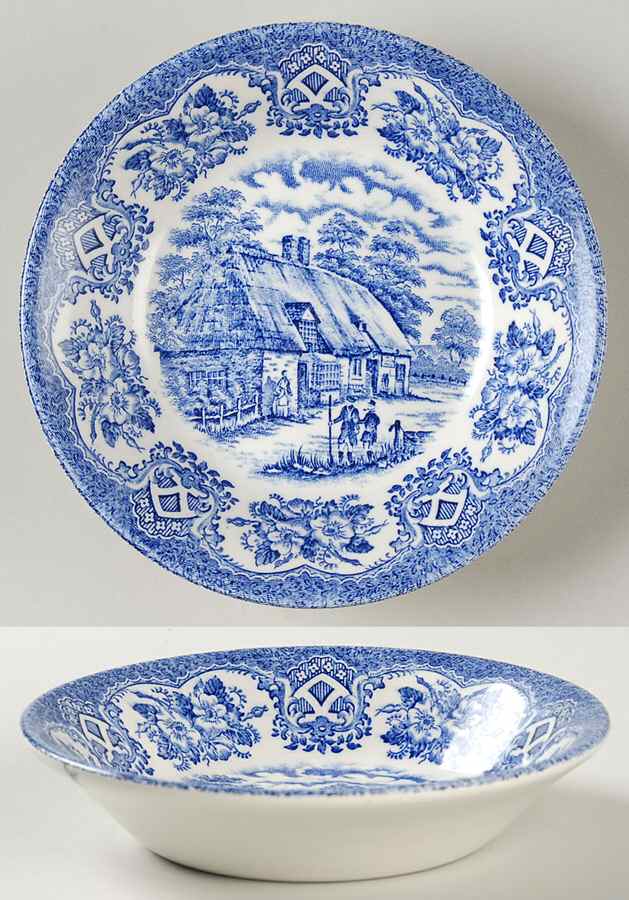 Old Inns Series Blue Fruit/Dessert (Sauce) Bowl by Staffordshire-1