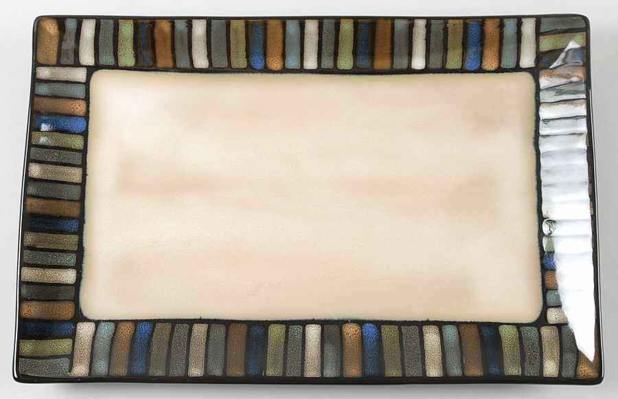 Vallejo Blue 14" Rectangular Serving Platter by Sonoma Home-1