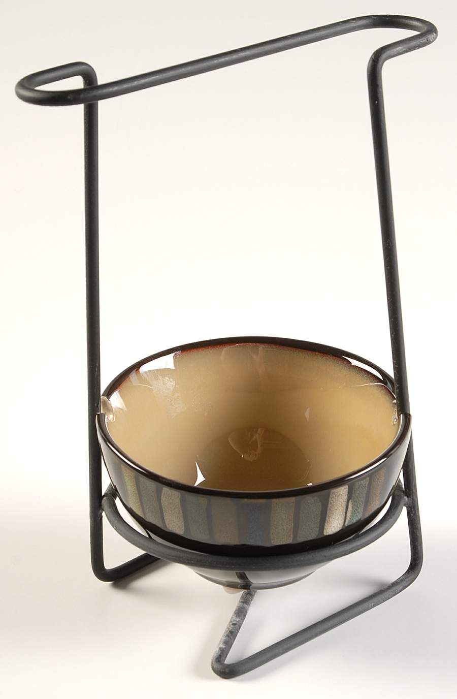 Vallejo Blue 8"-8 1/4" Salad Serving Set/Utensil Holder  HC by Sonoma Home-1