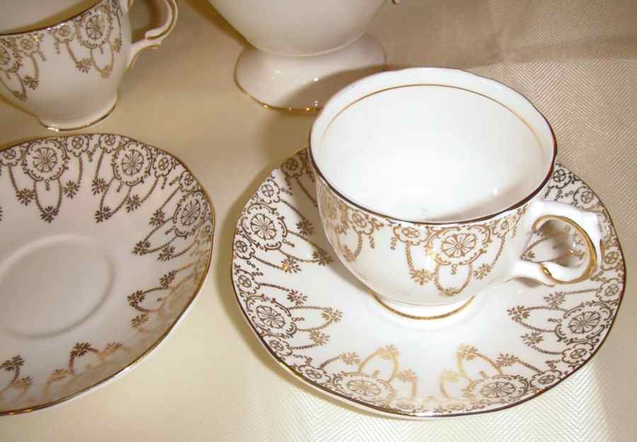 1959 Footed Cup & Saucer Set by Salisbury-1