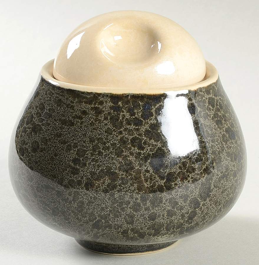 Malibu Black Sugar Bowl & Lid by Sango-1