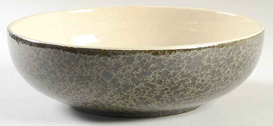 Malibu Black 9" Round Vegetable Bowl by Sango-1