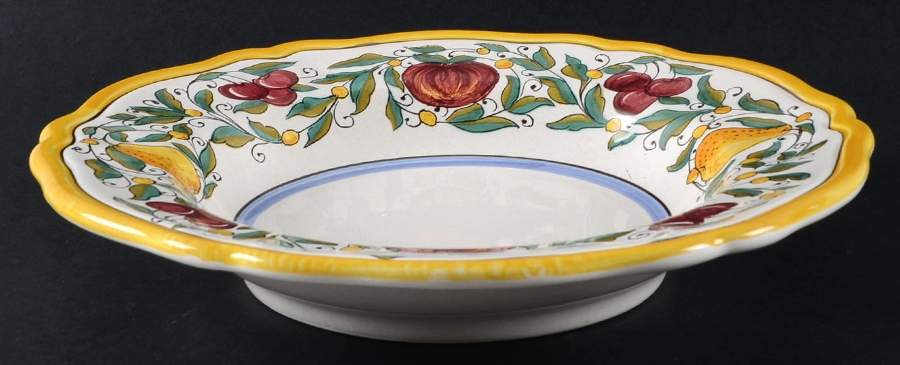 Tuscan Fruit Large Rim Soup Bowl by Sur La Table-1