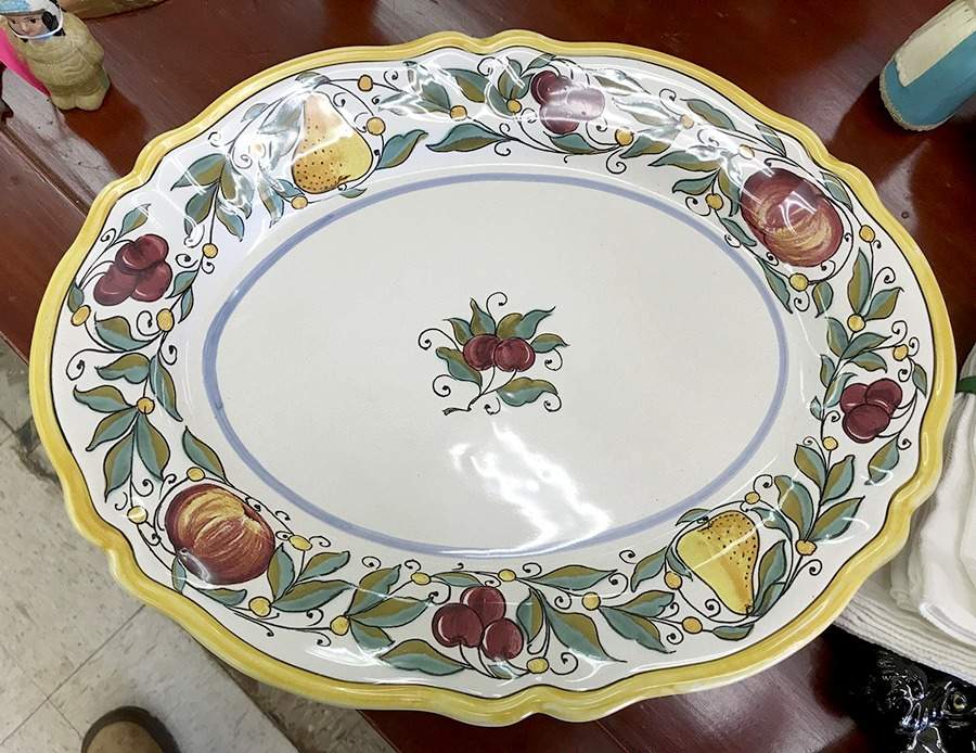 Tuscan Fruit 17" Oval Serving Platter by Sur La Table-1