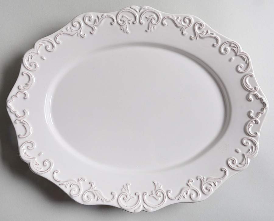 Baroque 15" Oval Serving Platter by Sur La Table-1