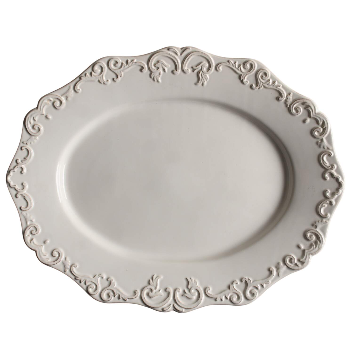Baroque 18" Oval Serving Platter by Sur La Table-1