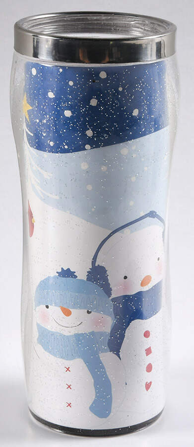 Let It Snow Travel Mug No Plastic Lid by St Nicholas Square-1