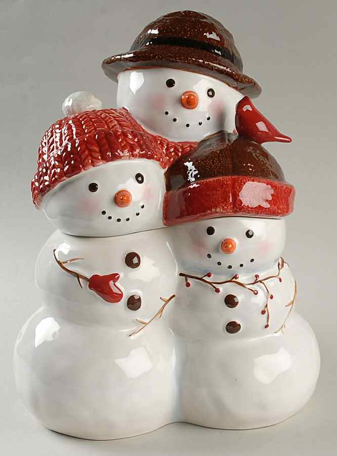 Warm Wishes Figural Cookie Jar & Lid by St Nicholas Square-1