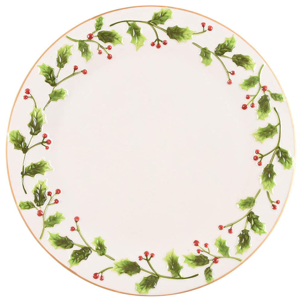 Holly Jolly Dinner Plate by St Nicholas Square-1