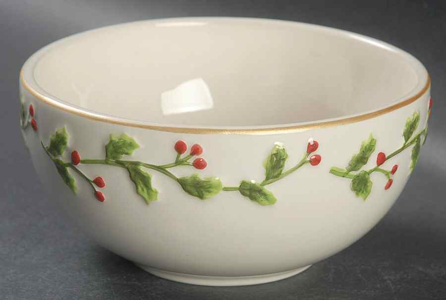 Holly Jolly Oatmeal Bowl by St Nicholas Square-1