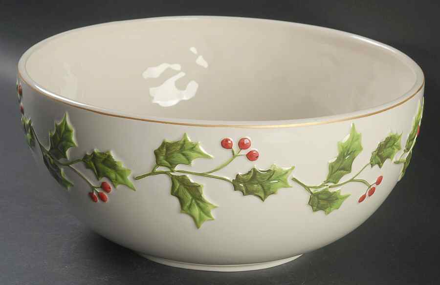 Holly Jolly 10" Round Serving Bowl by St Nicholas Square-1