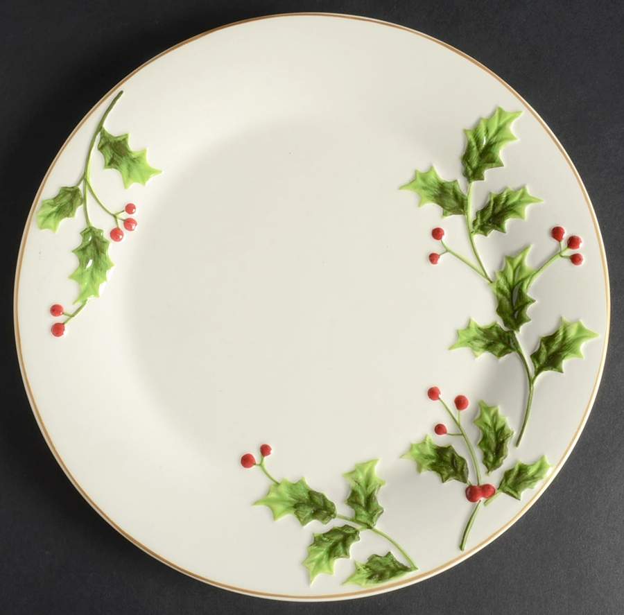 Holly Jolly Salad Plate by St Nicholas Square-1