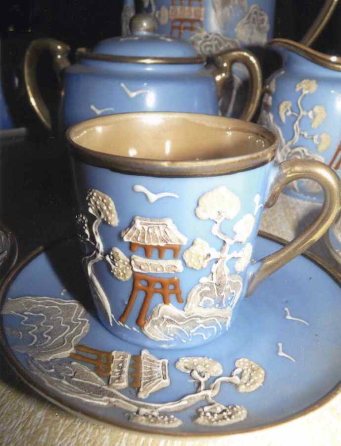 SFU39 Flat Demitasse Cup & Saucer Set by Shofu (Japan)-1