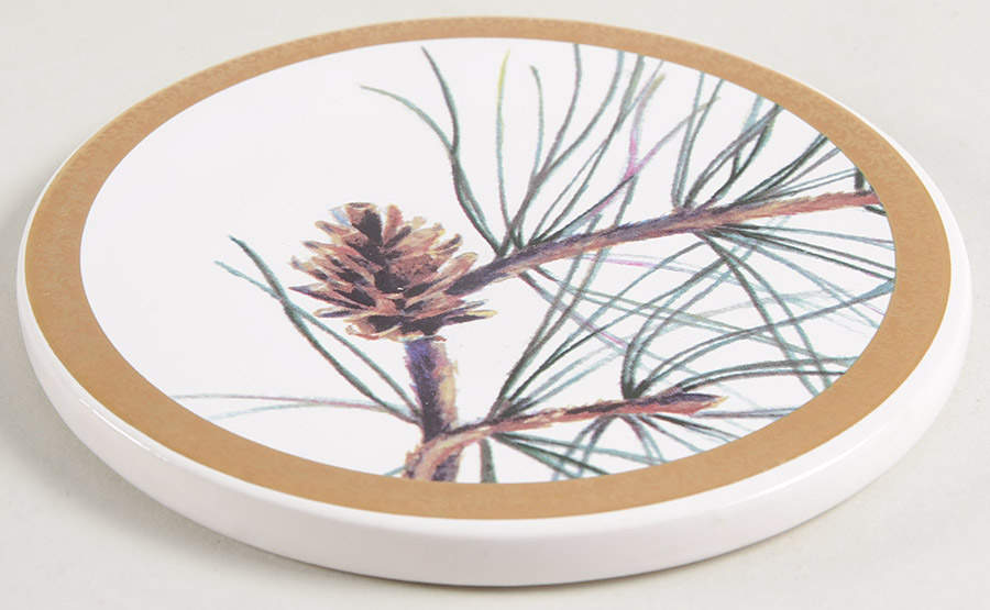 Laurel Cork Back Round Coaster by St Nicholas Square-1