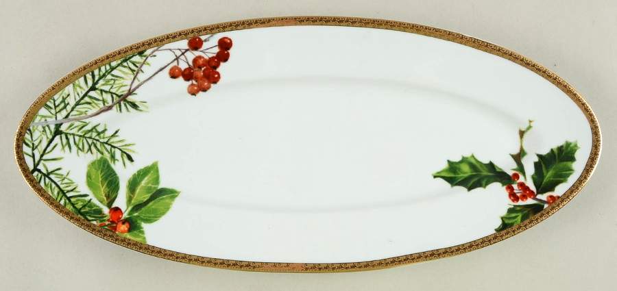 Laurel 14" Oval Serving Platter by St Nicholas Square-1