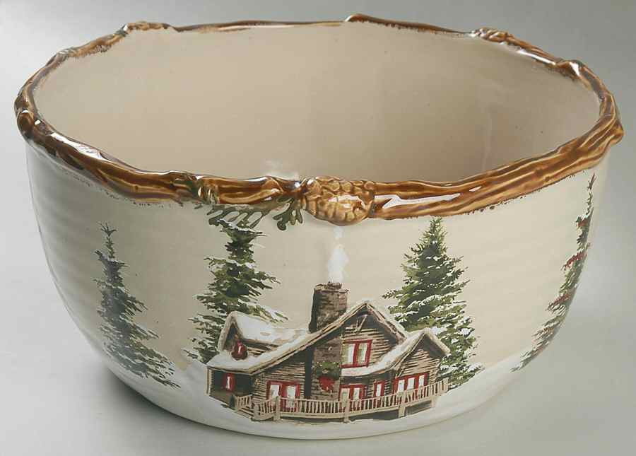 Snow Valley 10" Round Serving Bowl by St Nicholas Square-1