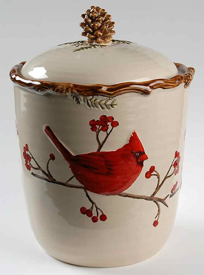 Snow Valley Cookie Jar & Lid by St Nicholas Square-1