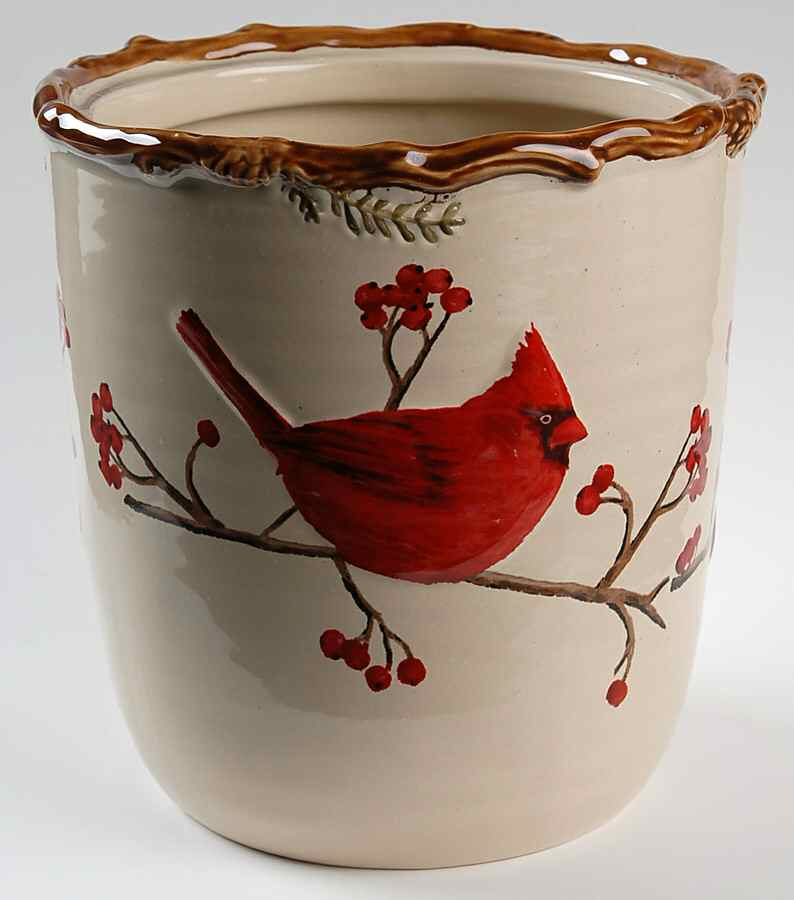 Snow Valley Cookie Jar No Lid by St Nicholas Square-1