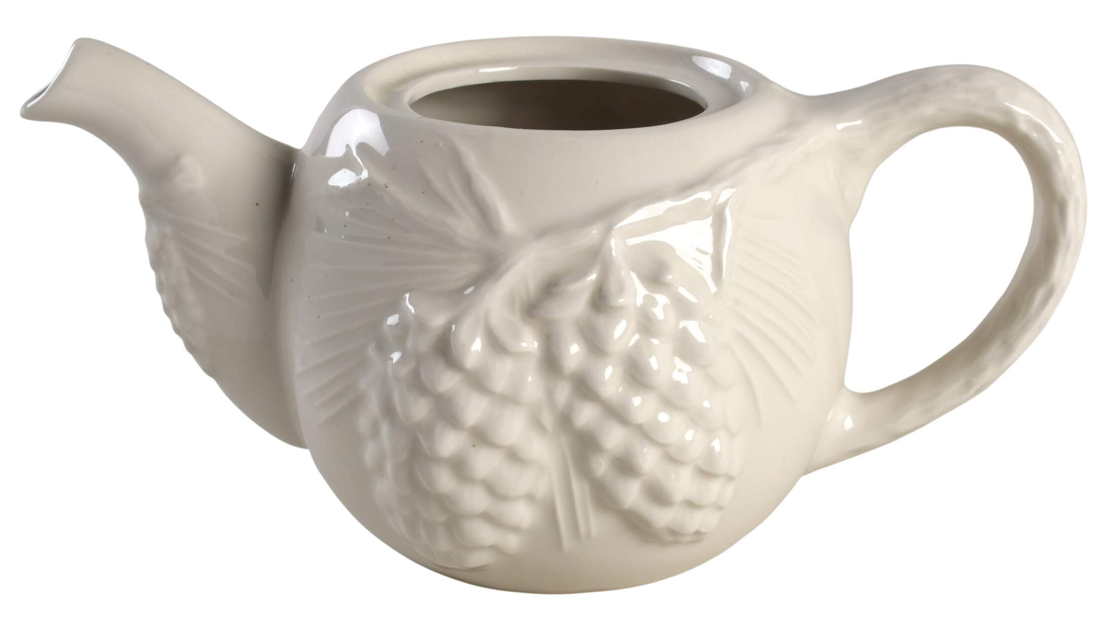 Pine Cone Cream Teapot No Lid by Sadek-1