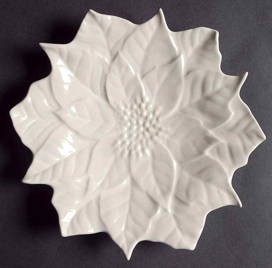 Poinsettia Cream Salad/Dessert Plate by Sadek-1