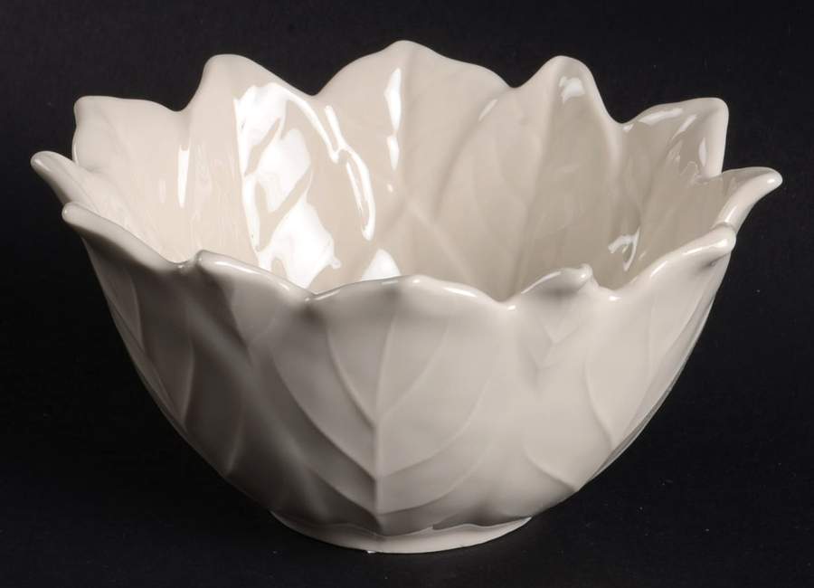 Poinsettia Cream Coupe Cereal Bowl by Sadek-1