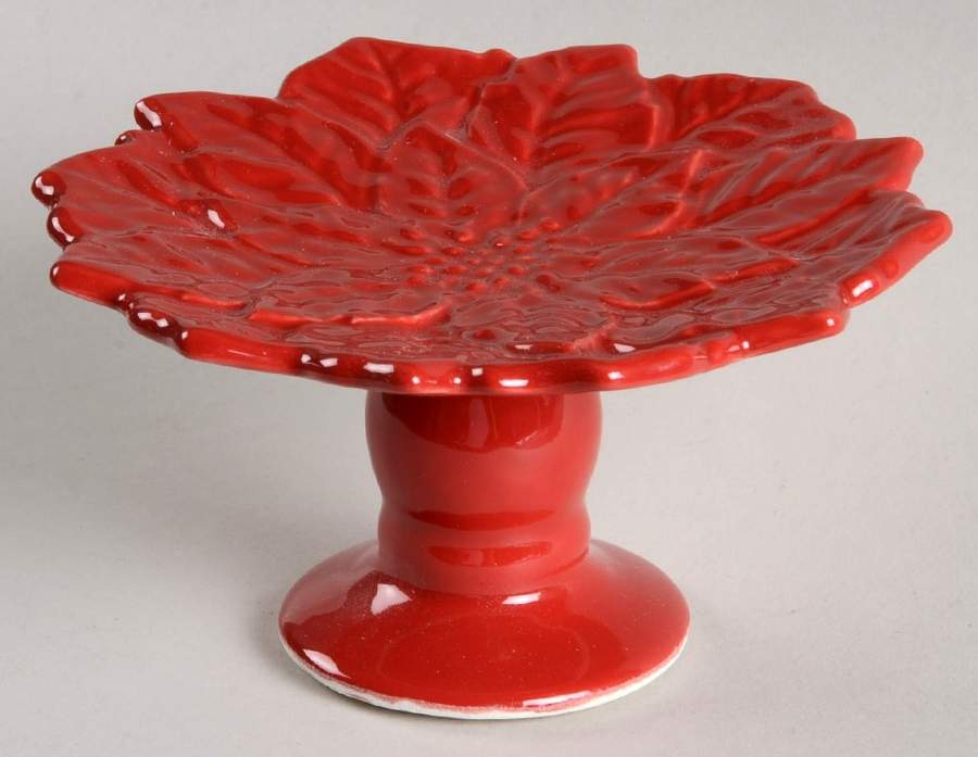 Poinsettia Red Cupcake Stand by Sadek-1