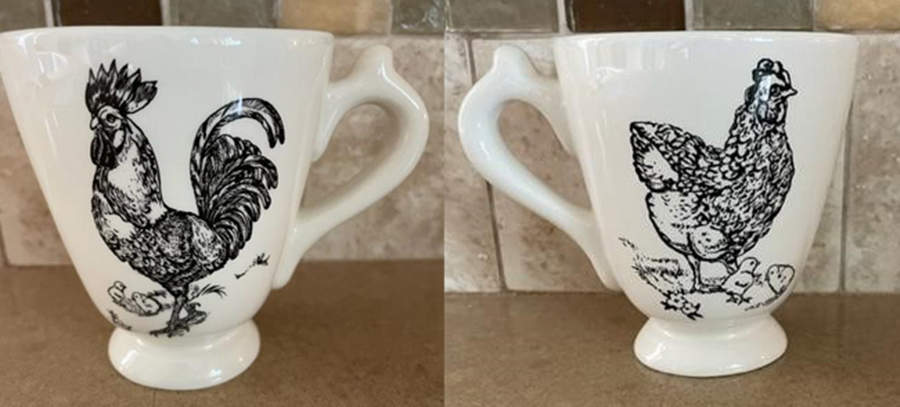 Barnyard Toile Rooster Mug by Sadek-1