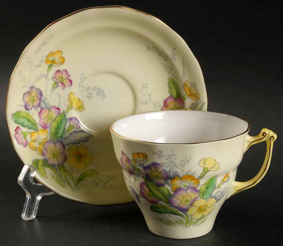 D844 Flat Cup & Saucer Set by Staffordshire-1