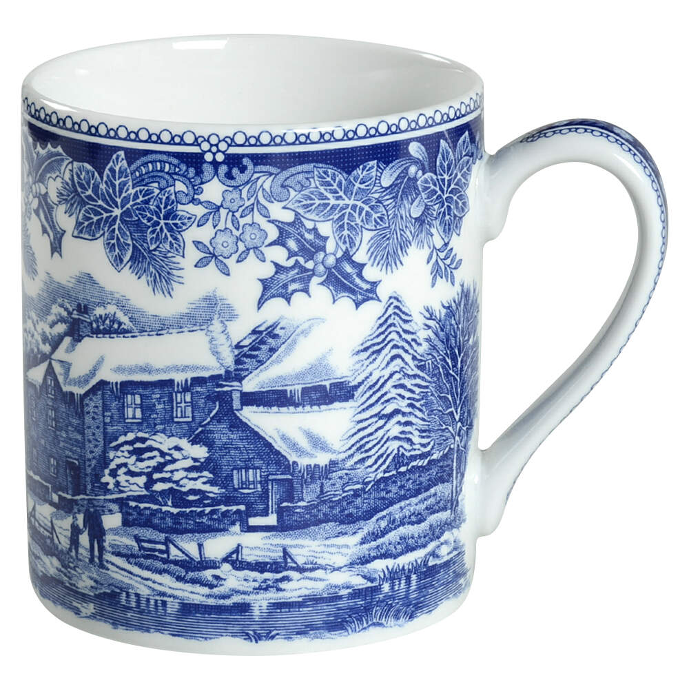 Winter's Eve Blue (Regimental Shape) Mug by Spode-1