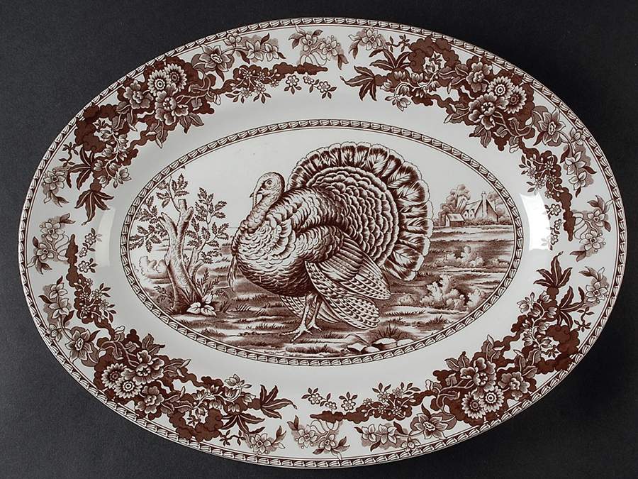 Celebration (Porcelain) 14" Oval Serving Platter by Spode-1