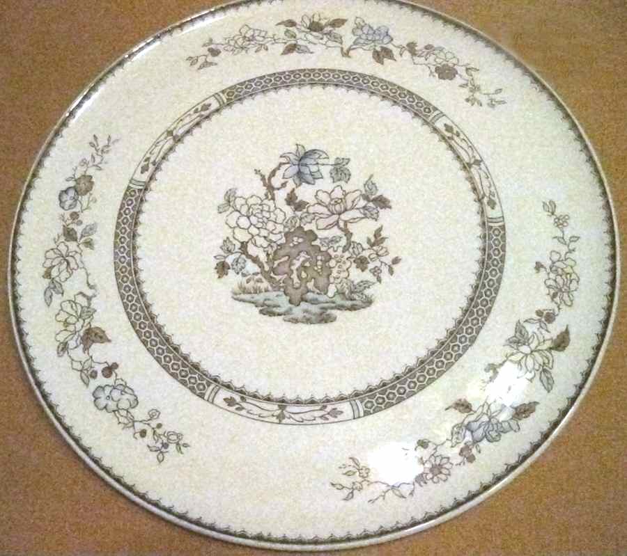 Chinese Rose Brown (Smooth) Dinner Plate by Spode-1