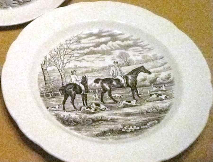 Herring Hunt Brown (Scalloped) Dinner Plate by Spode-1