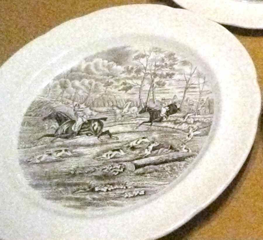 Herring Hunt Brown (Scalloped) Dinner Plate by Spode-1