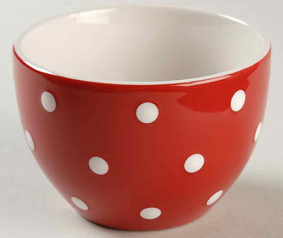 Dots Red 4" Mixing Bowl by Signature-1