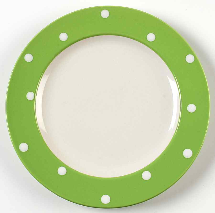 Dots Green Salad Plate by Signature-1