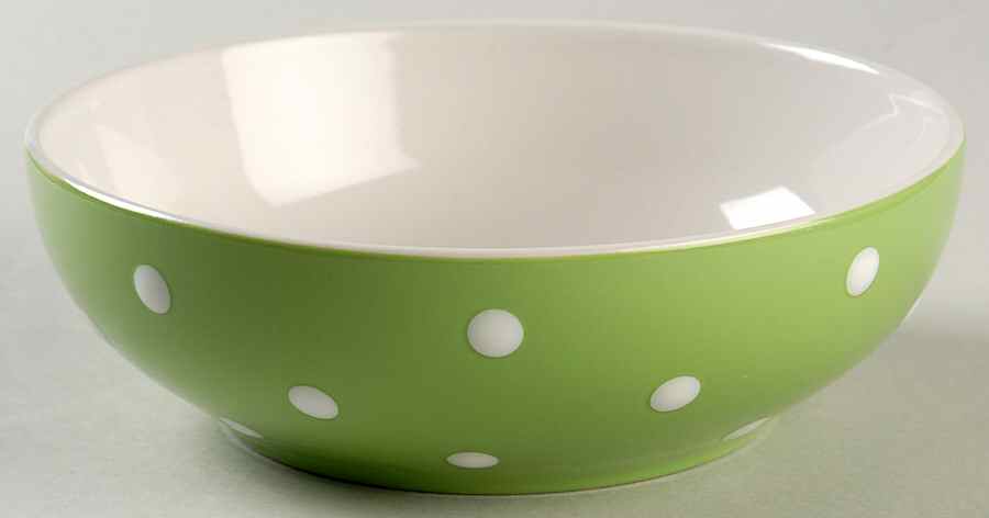 Dots Green Soup/Cereal Bowl by Signature-1