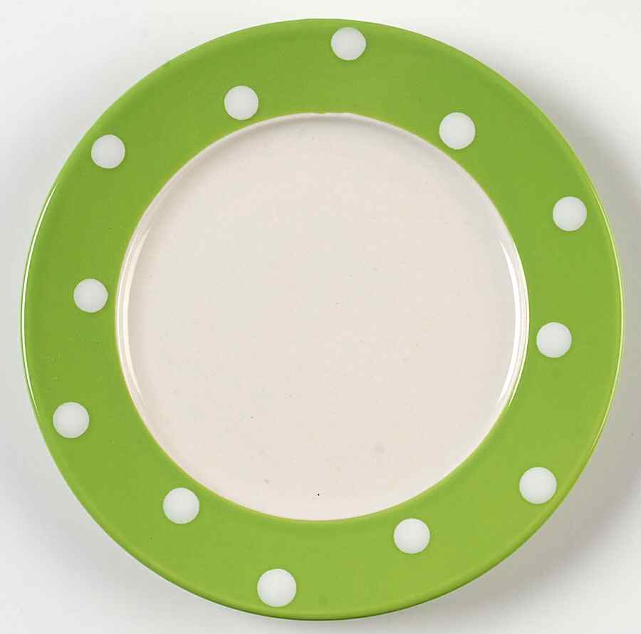 Dots Green Bread & Butter Plate by Signature-1