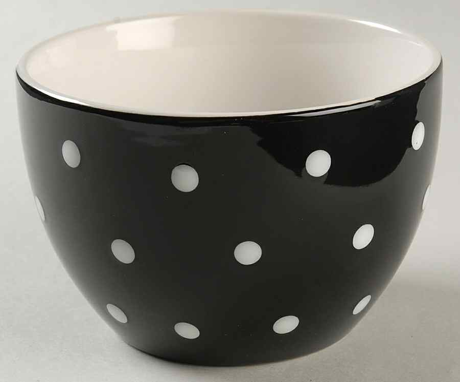 Dots Black 6" Mixing Bowl by Signature-1
