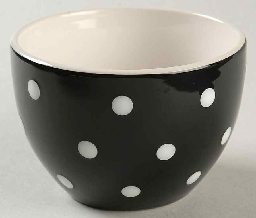 Dots Black 4" Mixing Bowl by Signature-1