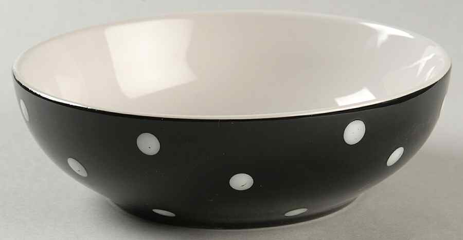 Dots Black Soup/Cereal Bowl by Signature-1
