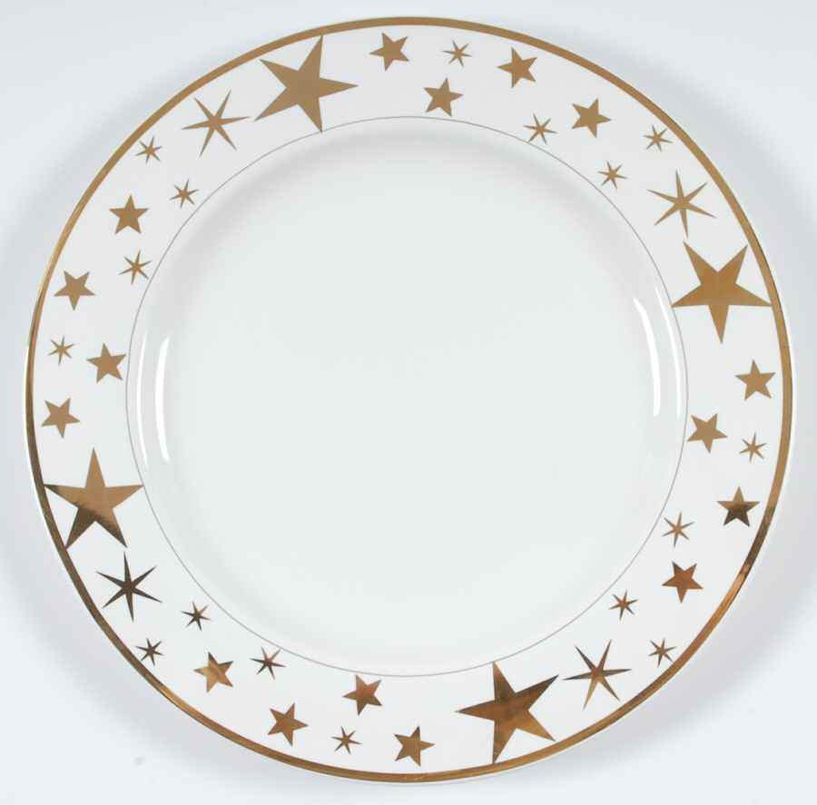 Gold Stars Dinner Plate by Sakura-1
