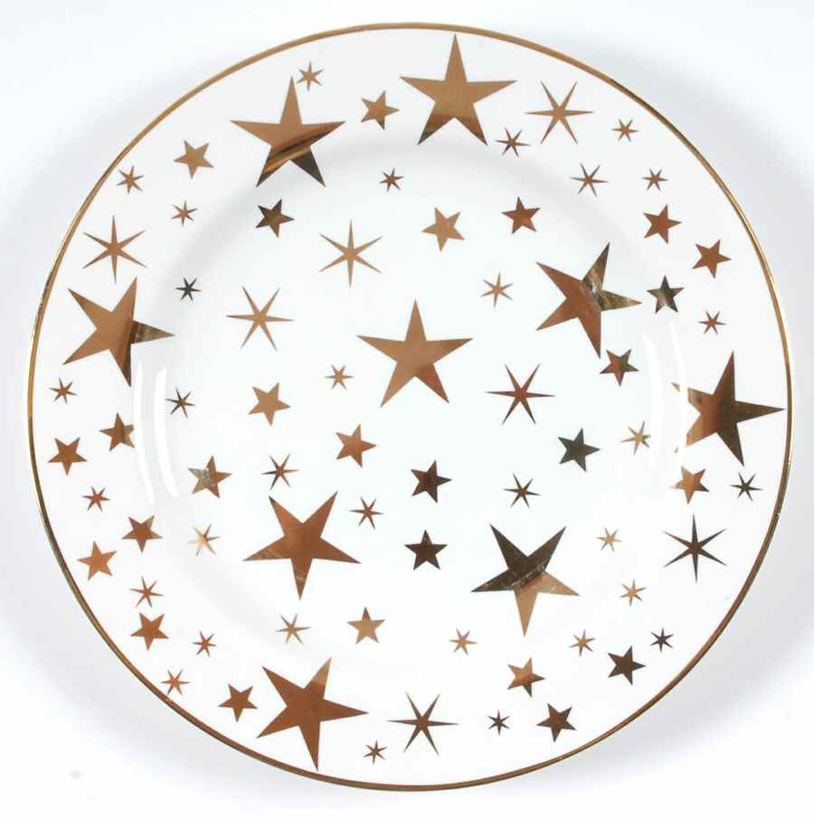 Gold Stars Salad Plate by Sakura-1