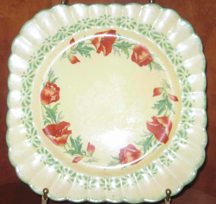 SEB142 Square Salad Plate by Sebring Pottery-1